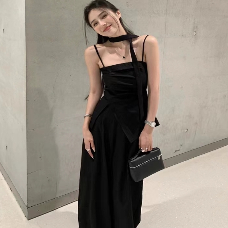 高级感气质套装吊带背心上衣女夏季新款高腰阔腿休闲裤子两件套女