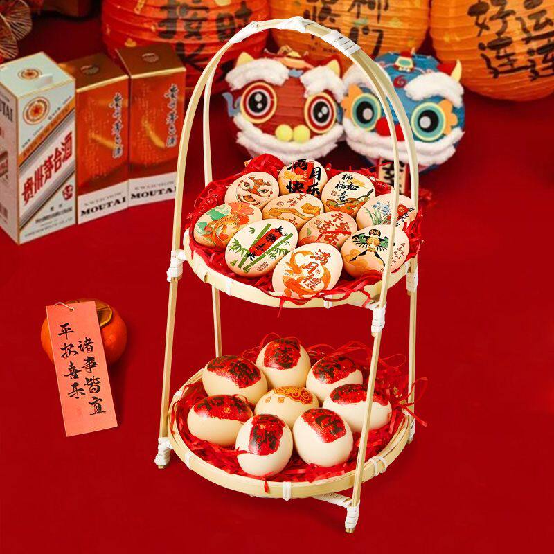 宝宝一周岁礼满月百日喜蛋贴纸布置鸡蛋百天贴生日宴抓周道具装饰