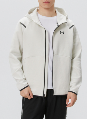 Under Armour男装加绒外套 26防风运动服健身训练休闲连帽针织