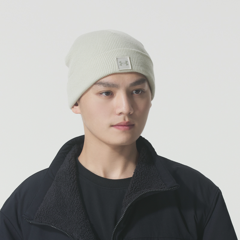 安德玛UA男帽女帽子 秋冬Halftime运动毛休闲保暖护耳翻边短圆