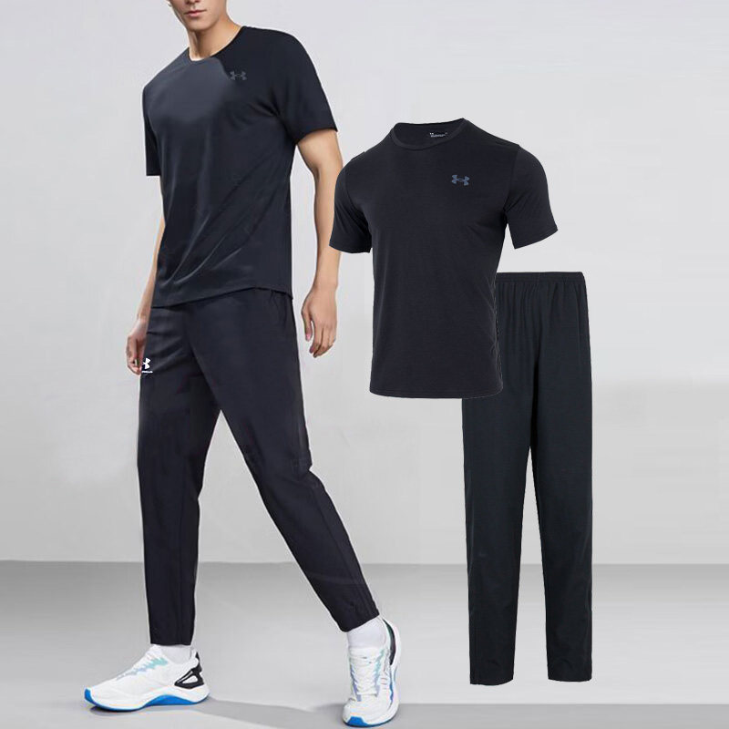 UA安德玛男士套装春季新款健身运动服透气短袖T恤训练长裤两件套,运动服/休闲服装,运动套装,淘宝优惠券,粉丝福利购,淘宝优惠卷