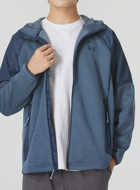 UA安德玛夹克男装春季时尚潮流运动休闲上衣连帽外套 13574