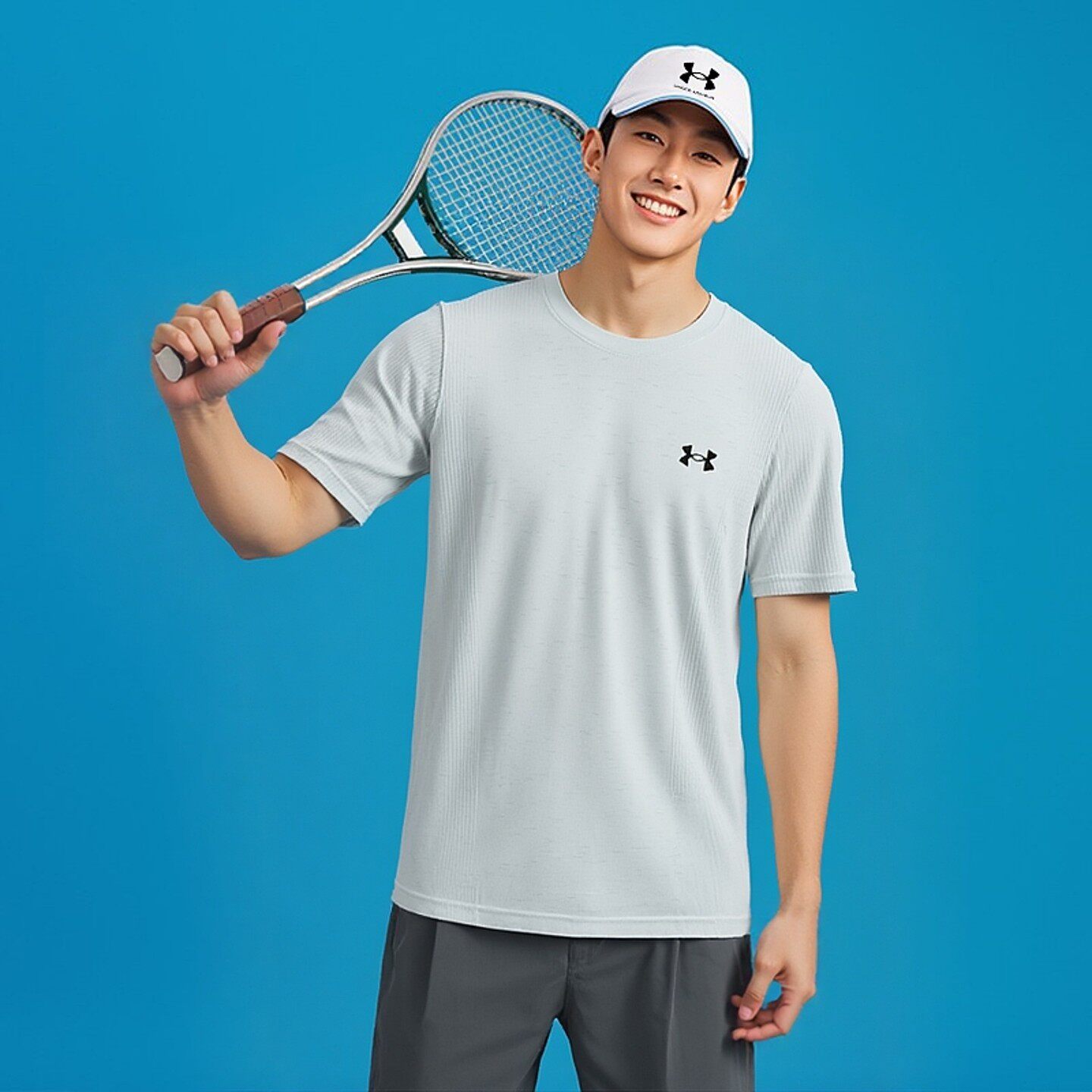 安德玛UA男士快干短袖春季新款运动服训练跑步T恤半截袖1382801