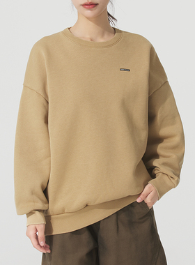 UNDER ARMOUR卫衣女无帽 26春季高克重质混纺抓绒面料 宽松落肩