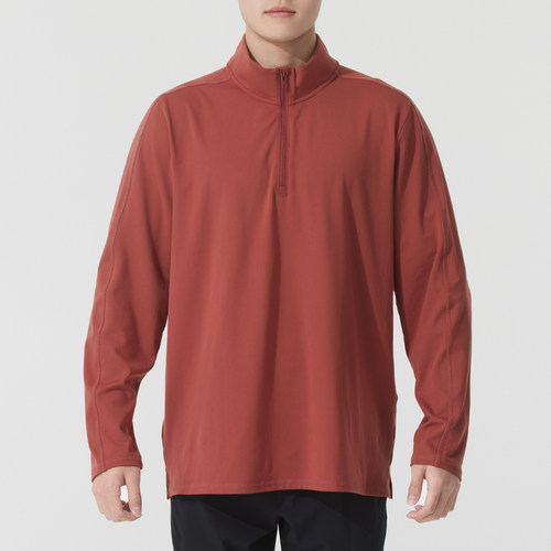 Under Armour安德玛长袖T恤男装秋季款男子半拉链款套头运动上