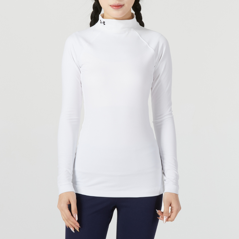 安德玛T恤女装 冬季运动服健身训练跑步锻炼柔软舒适透气长袖套