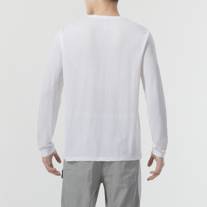 安德玛男子长袖T恤衫 春季跑步训练时尚潮流健身套头上衣轻便透