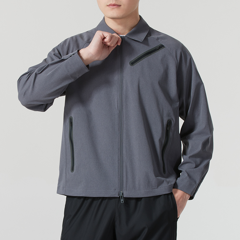 安德玛官方外套男秋季训练运动服轻质透气舒适休闲梭织夹克