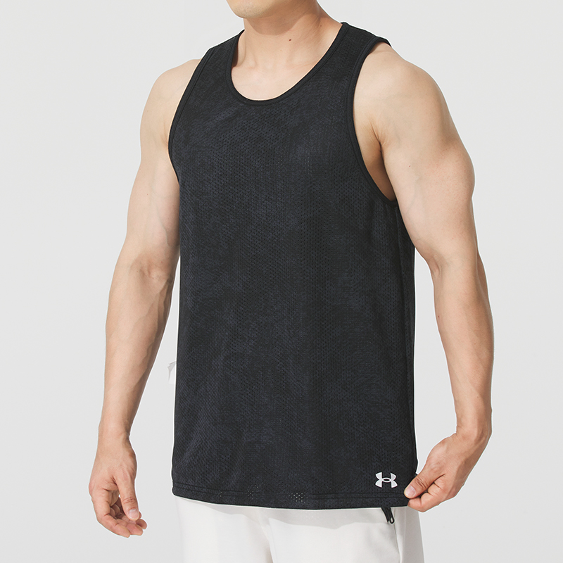 安德玛UA男装 夏季运动背心跑步健身训练篮球训练无袖T恤衫男士