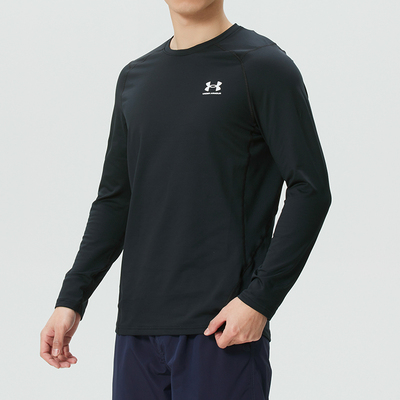 UNDER ARMOUR男装长袖T恤 2026冬季运动服训练健身加绒保暖圆领