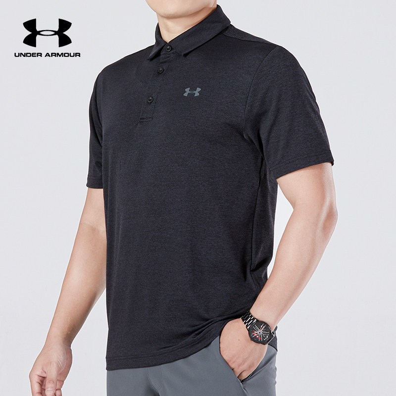 安德玛官方短袖男春季新款运动服跑步健身训练透气polo衫商务t恤