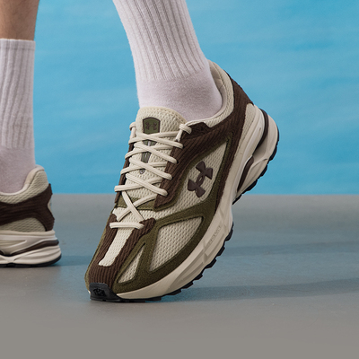 安德玛运动鞋男鞋女鞋冬季新款复古网面休闲鞋舒适缓震透气跑步鞋