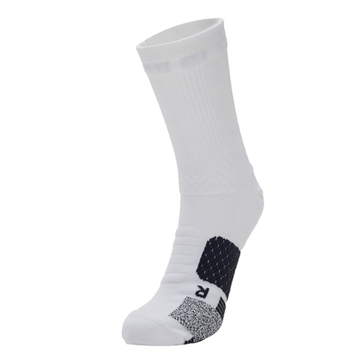安德玛UA男袜女袜春季新款运动休闲袜子白色耐磨中筒袜1376231
