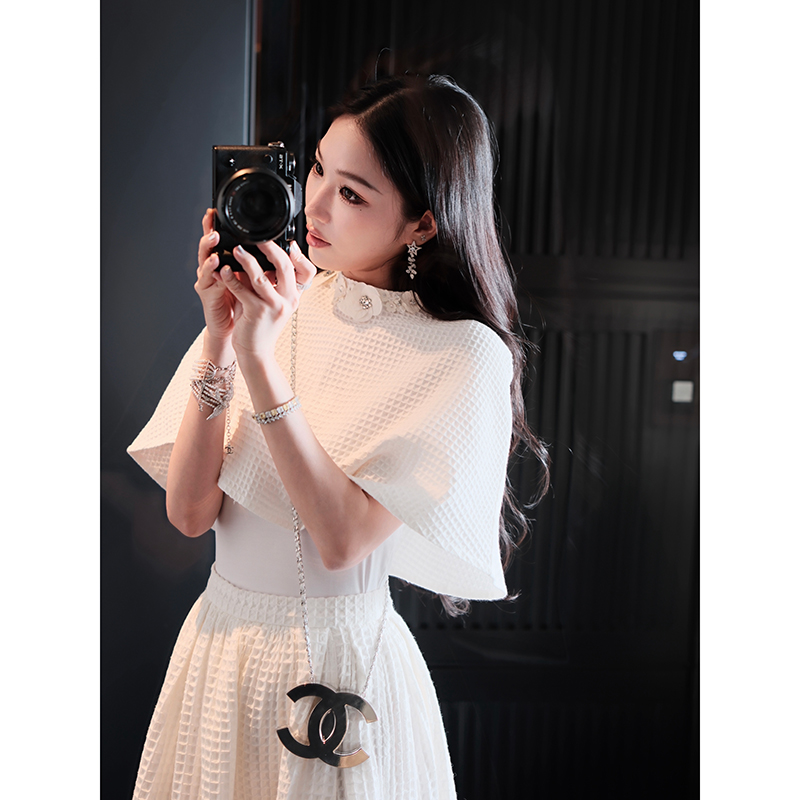 Boamarket 典藏系列 花朵斗篷套装新品绝美上衣半身长裙两件套