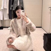 女2024冬新款 Boamarket 哥本哈根紫金水貂短款 皮草外套貂皮大衣