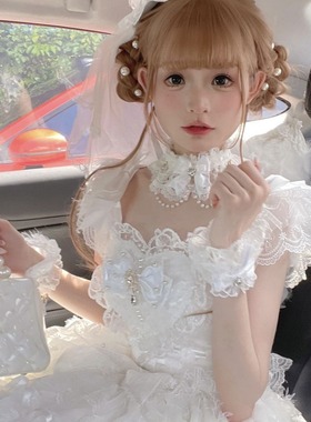 【羽之谣】韩菇凉~原创设计Lolita洋装甜美花嫁jsk吊带连衣裙夏季