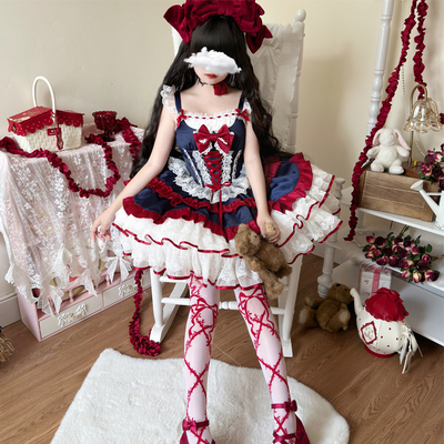 【玛丽亚小姐】韩菇凉~原创设计Lolita洛丽塔洋装jsk吊带连衣裙女