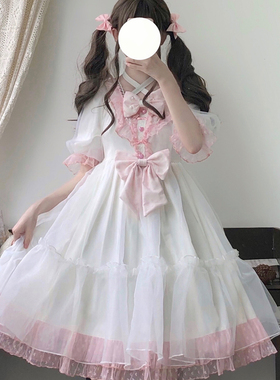 【可妮小姐】韩菇凉~原创设计Lolita洋装甜美可爱短袖op连衣裙女