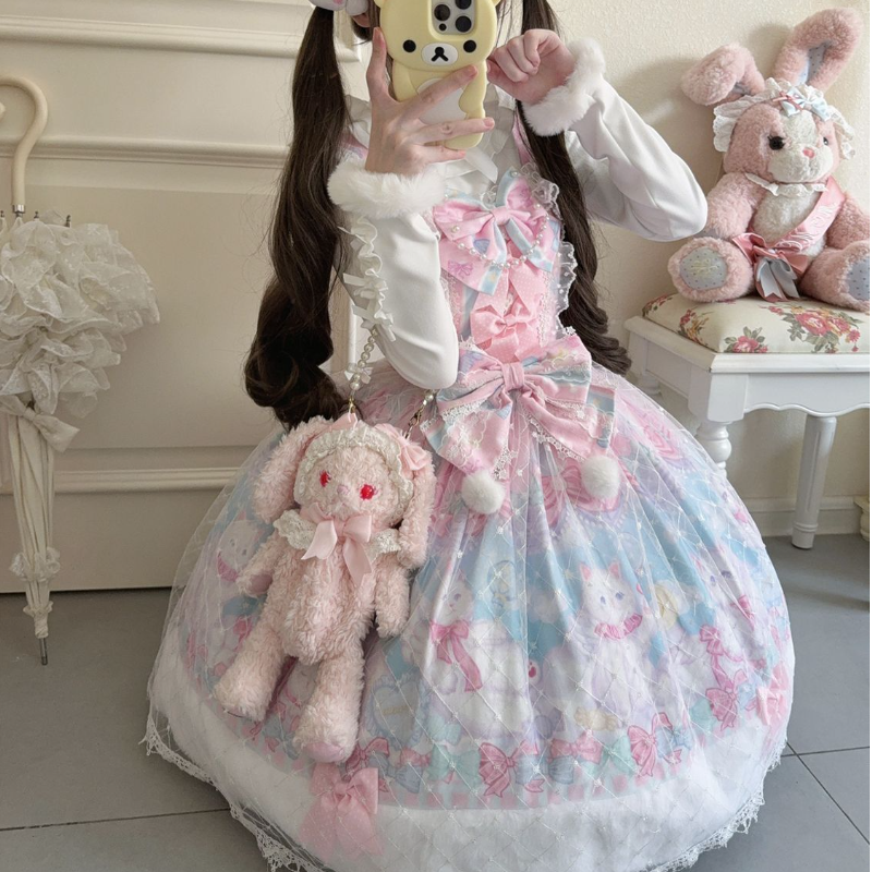 【糖果玛丽猫】韩菇凉~原创设计Lolita甜美可爱洋装jsk吊带连衣裙