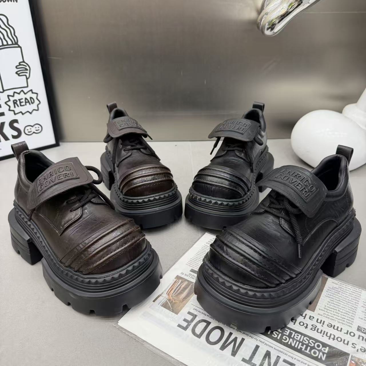 厚底松糕小个子7cm乐福鞋