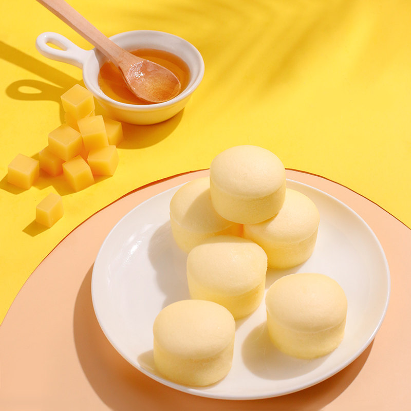 港荣蒸蛋糕儿童健康营养零食香草牛奶味小蛋糕单独包装小蛋糕零食