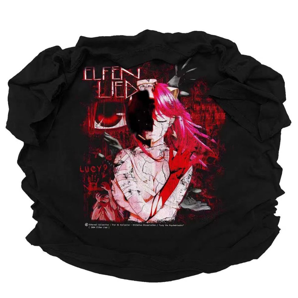 Elfen lied妖精的旋律Bandong疊穿Manga短袖T恤short sleeves時尚