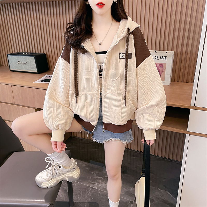 设计感小众早秋连帽开衫卫衣女潮