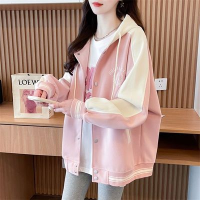 设计感小众初中生棒球服外套女冬