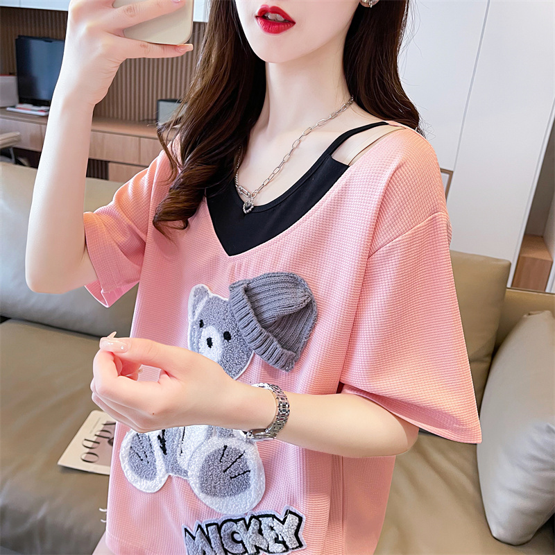 小个子慵懒风百搭短袖t恤女夏季