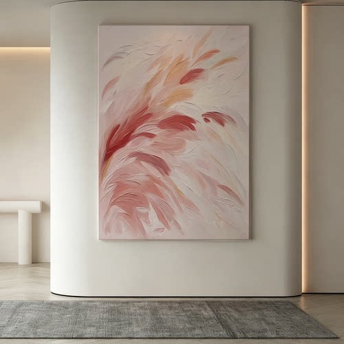 现代抽象高端肌理过道玄关装饰画极简侘寂客餐厅挂画床头壁画定制