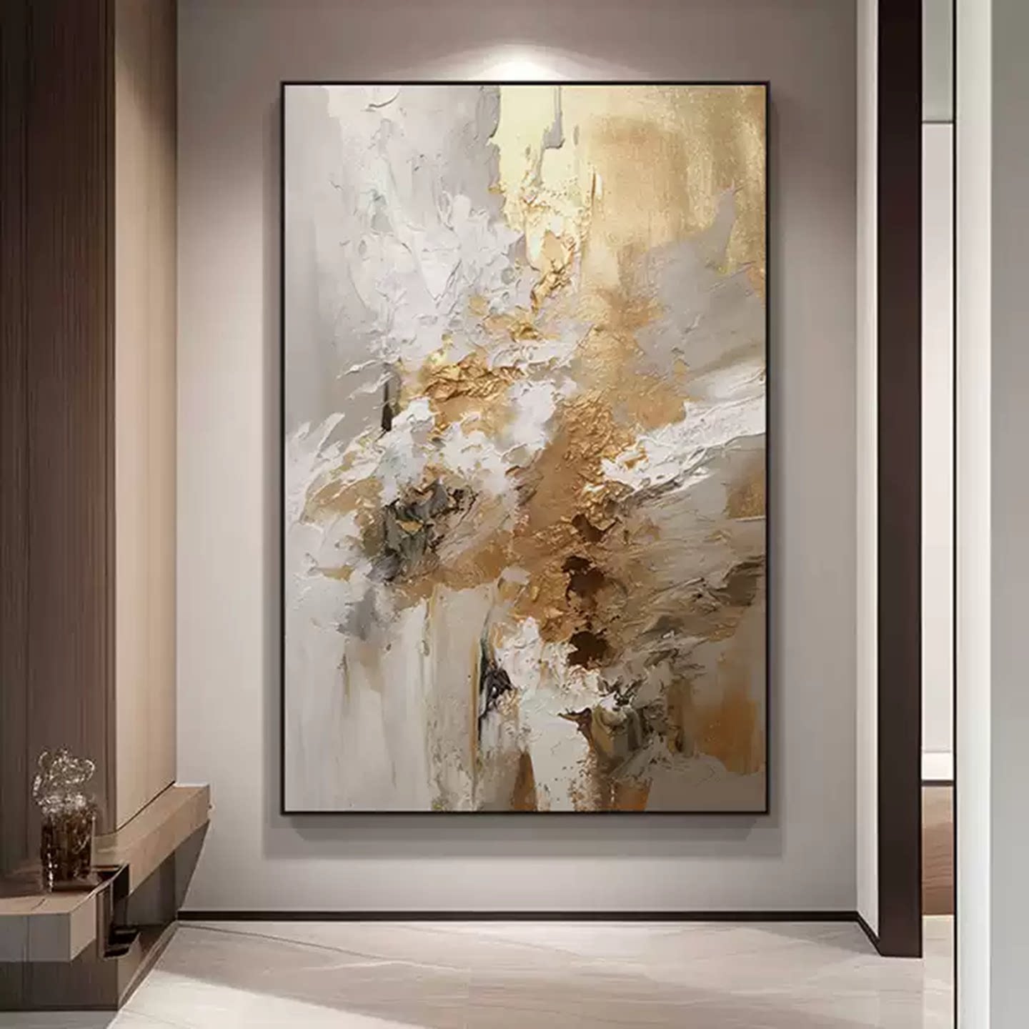现代简约极简客厅装饰画砂岩肌理画轻奢酒店壁画过道抽象玄关挂画
