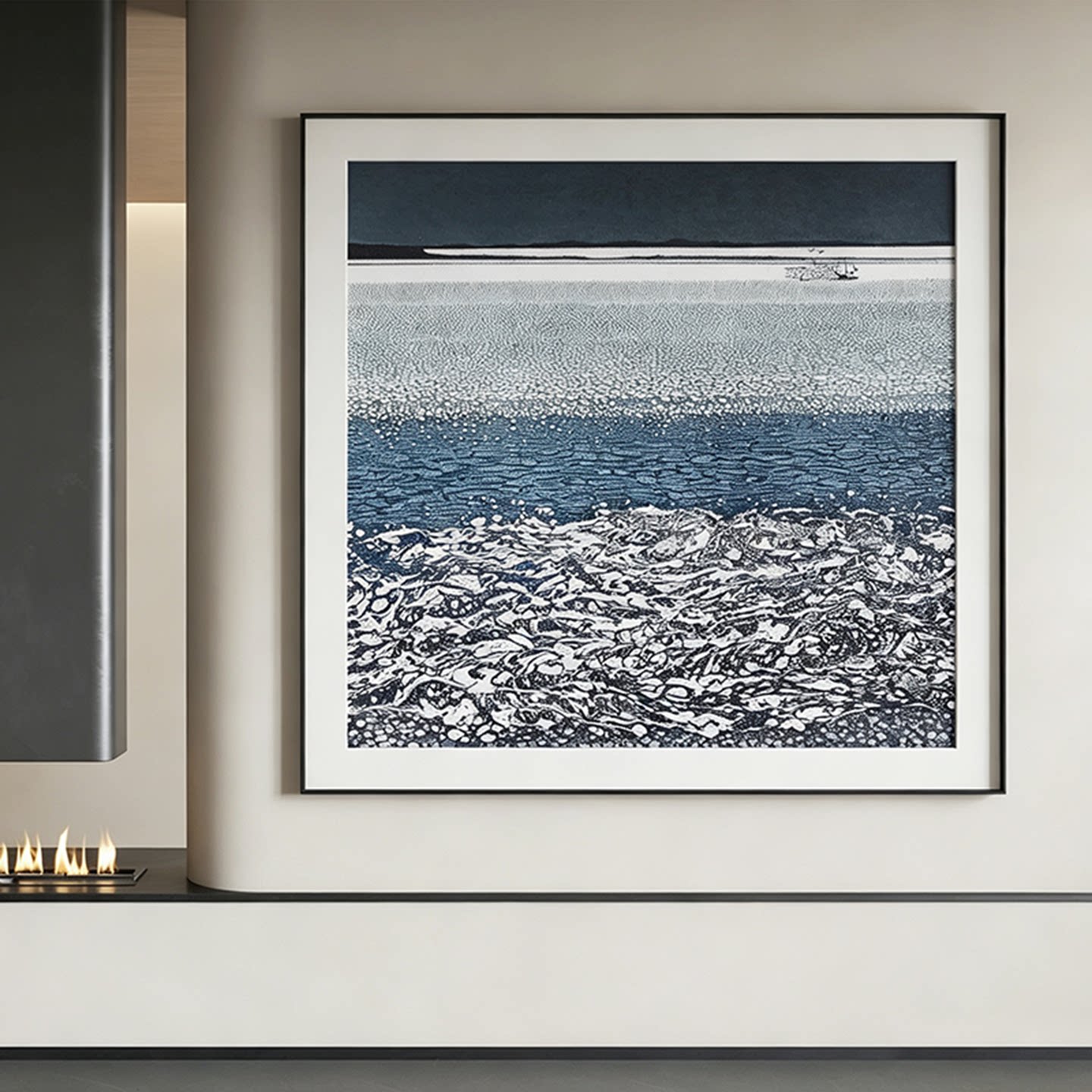 现代简约抽象挂画高档砂岩肌理画客厅装饰画酒店过道玄关挂画壁画