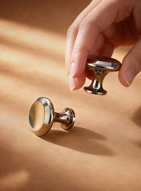 homy hws.钛银色中古风单孔抽屉门把手橱柜门衣柜小拉手柜子