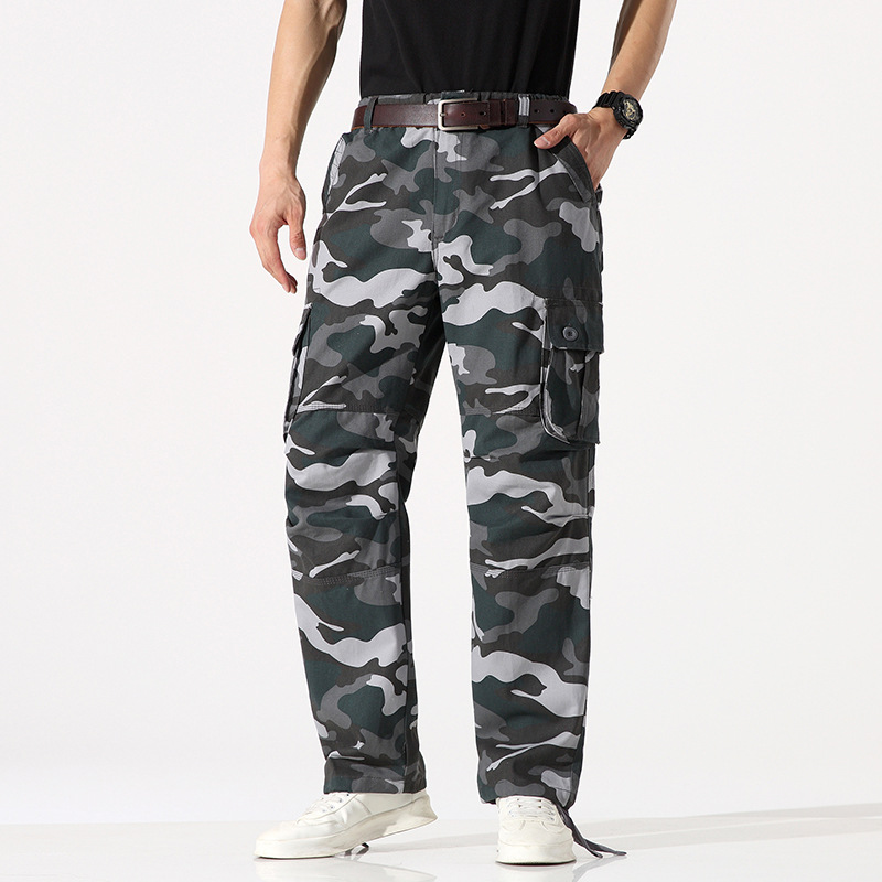 Multi-pocket camouflage casual pants男士多口袋迷彩休闲工装裤