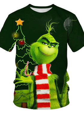 Casual 3D Digital Printing Crew Neck Short Sleeve T-Shirt