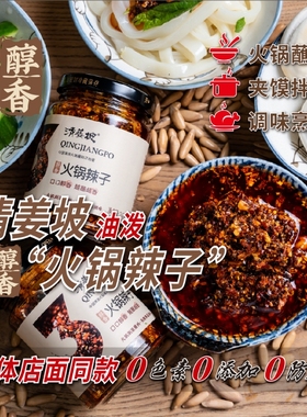 【清姜坡醇香火锅辣子】火锅冒菜蘸料，夹馍拌菜调味料242g*2瓶装