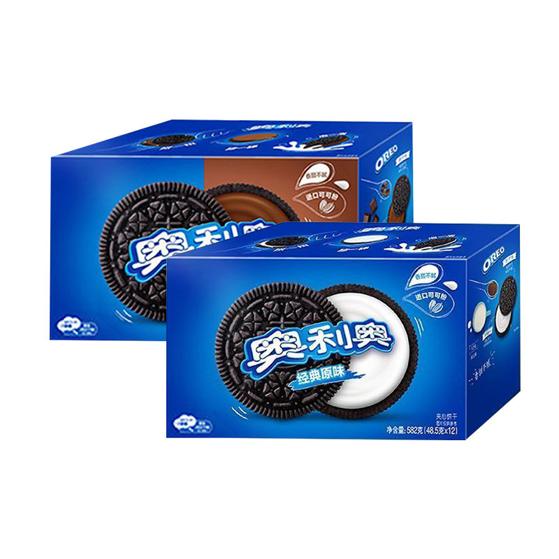 oreo奥利奥原味巧克力582g夹心饼干休闲办公室下午茶零食大礼包
