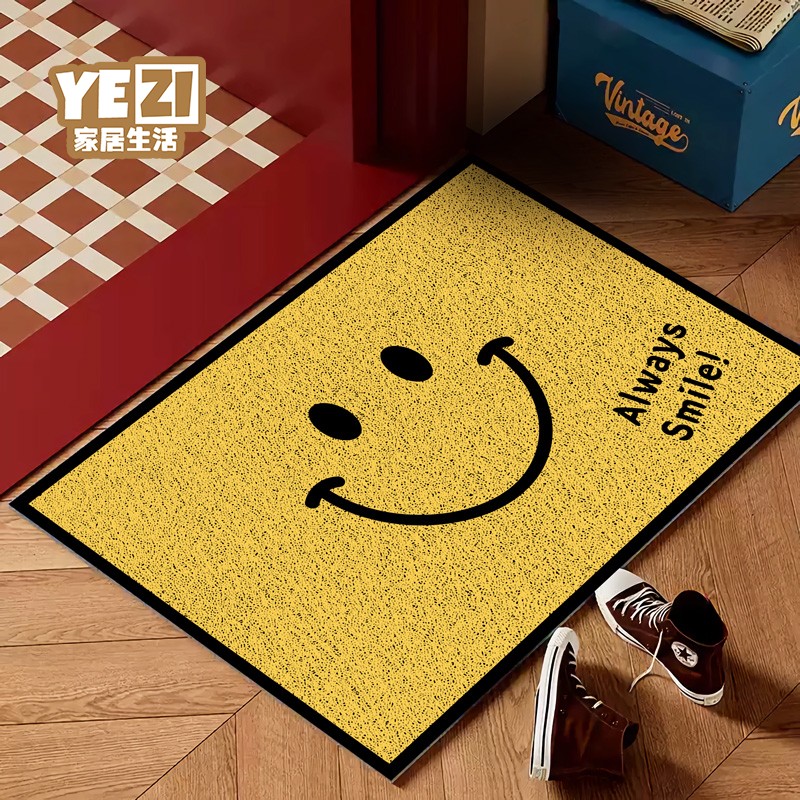 简约笑脸入户门地垫门口除尘脚垫