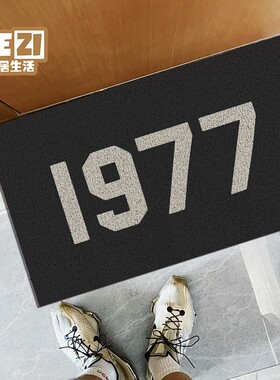 潮牌essentials1977地垫入户门地垫防滑耐脏丝圈脚垫玄关进门地毯