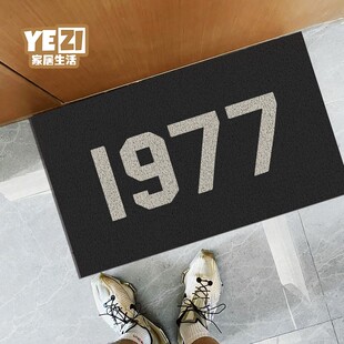 潮牌essentials1977地垫入户门地垫防滑耐脏丝圈脚垫玄关进门地毯