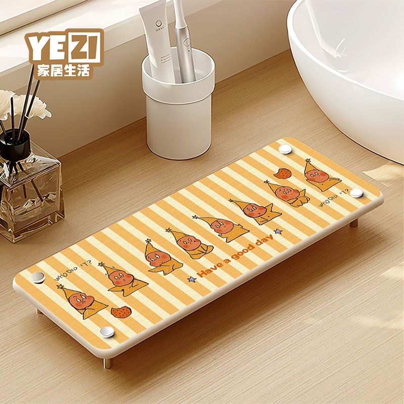 星星人硅藻土洗手台吸水置物架