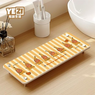 可爱星星人硅藻土洗手台垫浴室吸水速干置物架卫生间洗漱刷牙杯垫