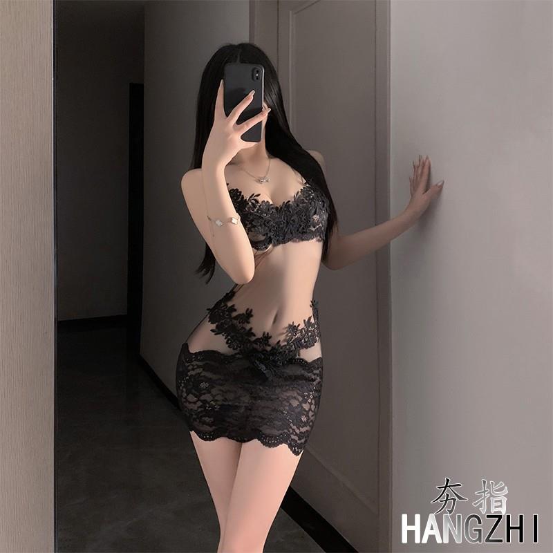 性感纯欲新款修身黑色连衣裙辣妹塑身包臀裙子紧身御姐蕾丝套装女