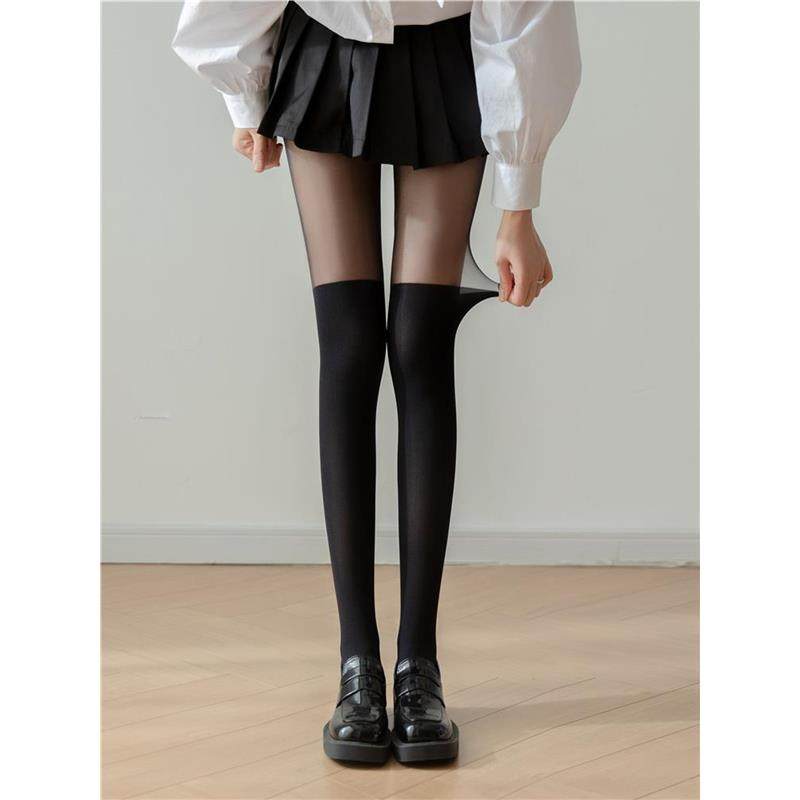 黑丝袜女JK假小腿袜子日系拼接假大腿过膝连裤袜春秋薄款光腿神器,女士内衣/男士内衣/家居服,连裤袜/打底袜,淘宝优惠券,粉丝福利购,淘宝优惠卷