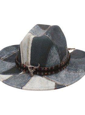 西部牛仔帽男潮牌大头围遮阳防晒帽子女士户外出游钓鱼太阳帽