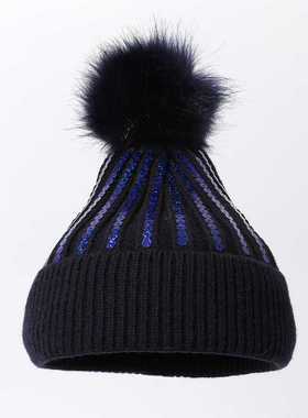 韩国百搭女秋冬加厚保暖针织毛线帽潮真皮草温柔优雅包头帽