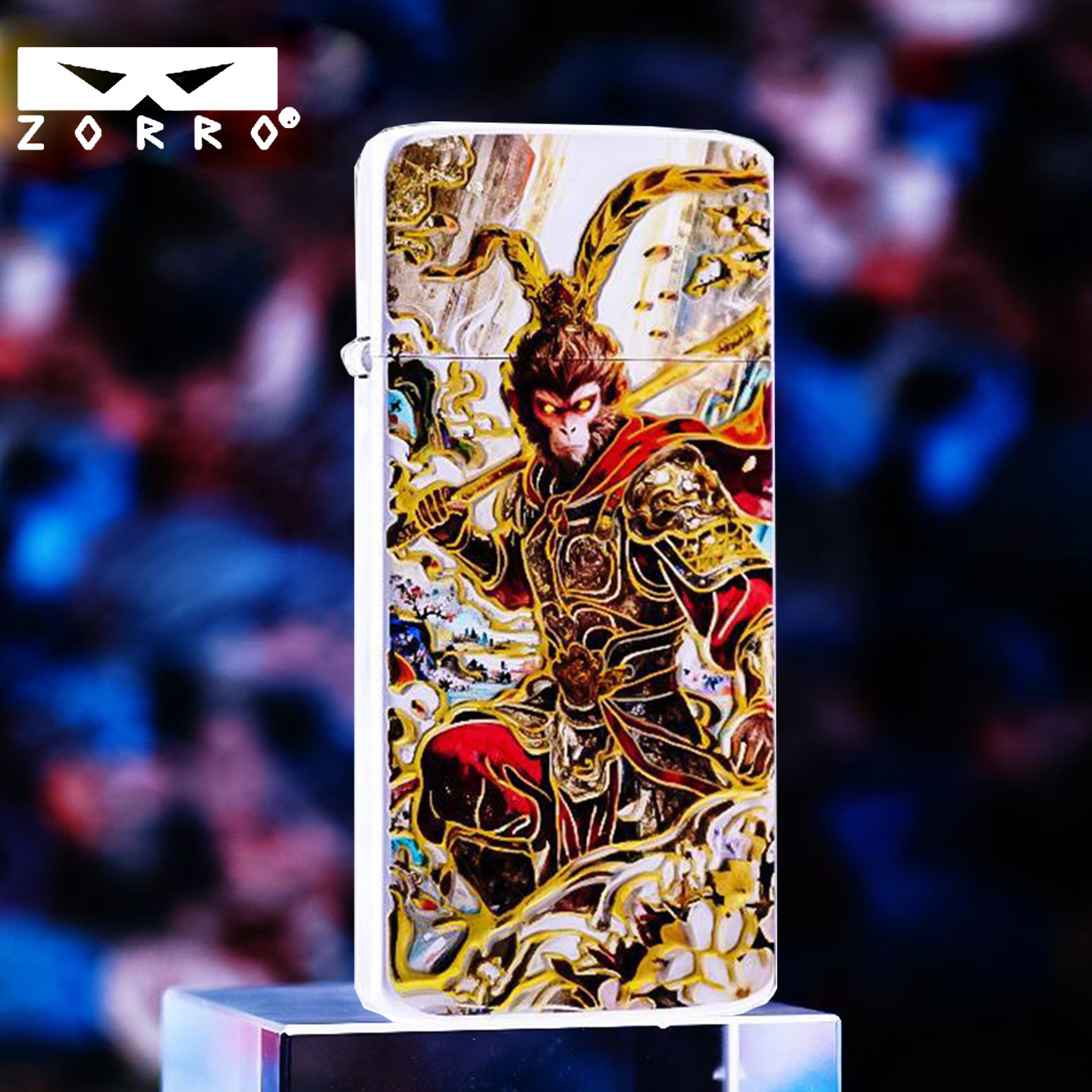 ZORRO佐罗卡片机新款齐天大圣3D立体超薄打火机煤油款新年礼物