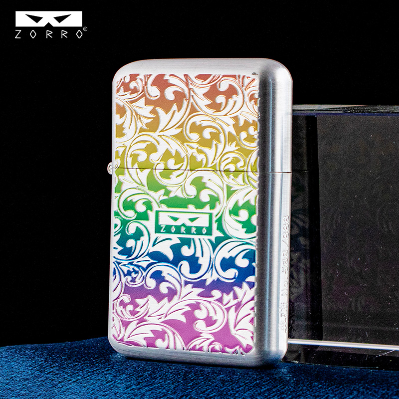 佐罗官方正品彩虹唐草煤油打火机