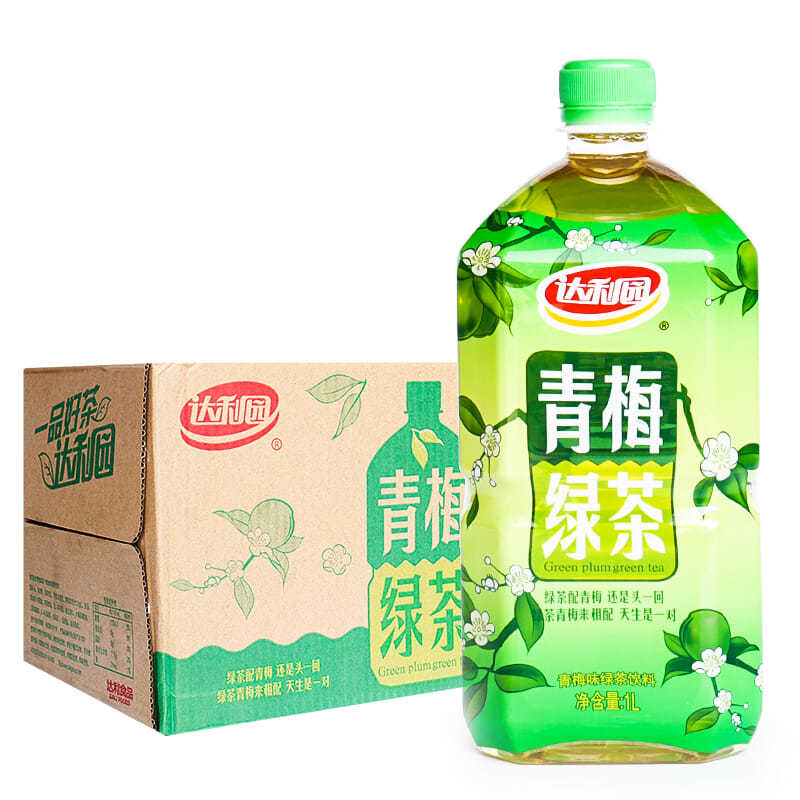 达利园青梅绿茶饮料1L*2瓶装青梅味绿茶饮品夏季解暑