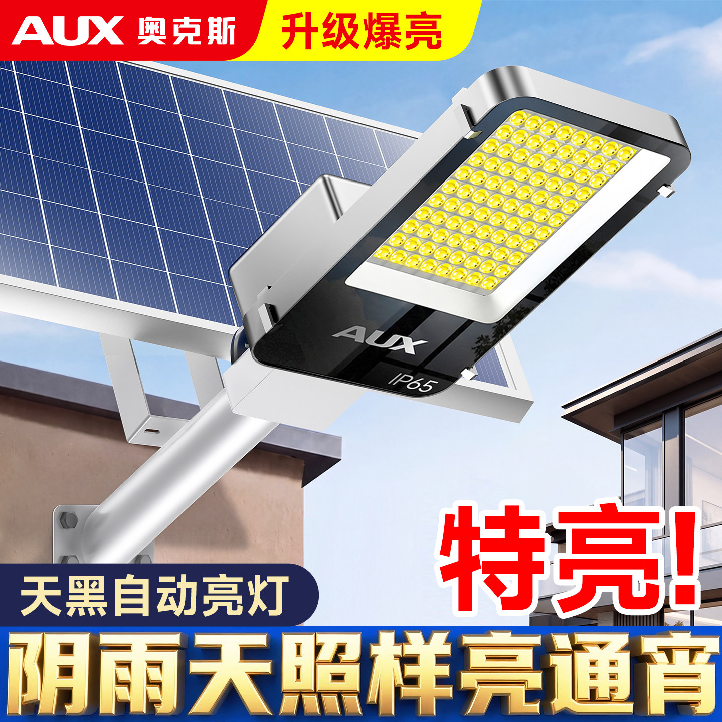 【阴雨天不断电】太阳能庭院灯